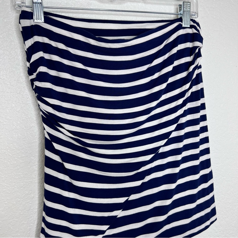 Cabi 789 Blaine Tube Top or Skirt Women's Size Navy Blue & White Striped - Picture 6 of 7